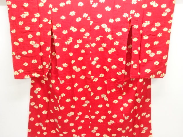 JAPANESE KIMONO / ANTIQUE JUBAN / FLOWER